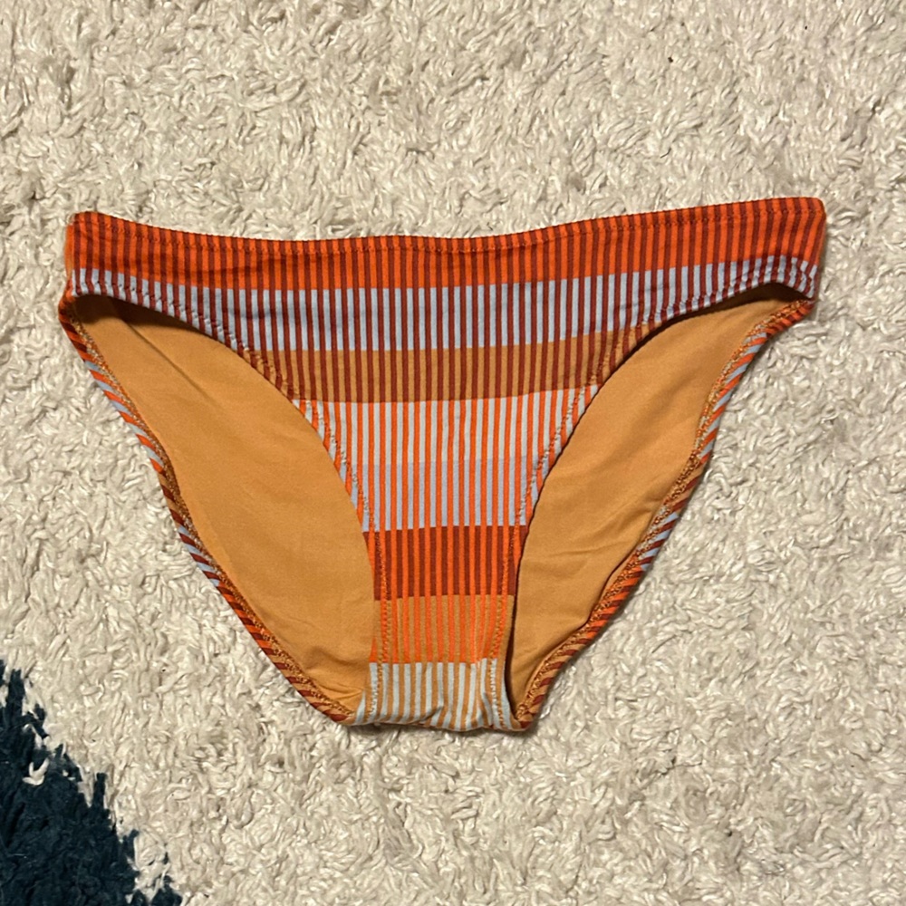 Aerie Orange Striped Bikini Bottom
